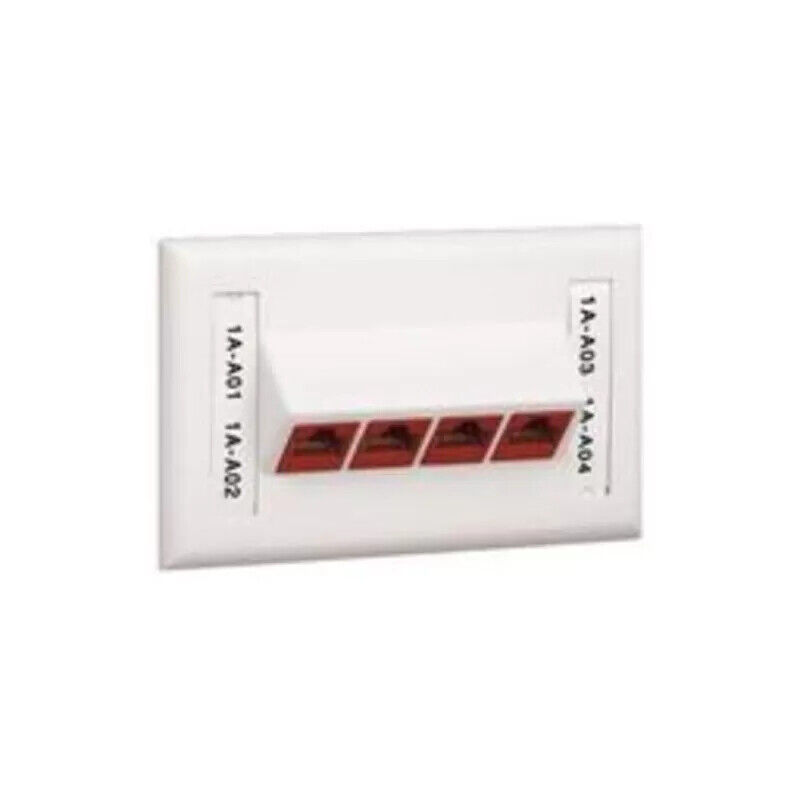 Panduit nk4hsfiwy placca inclinata orizzontale x 4 prese netkey colore bianco