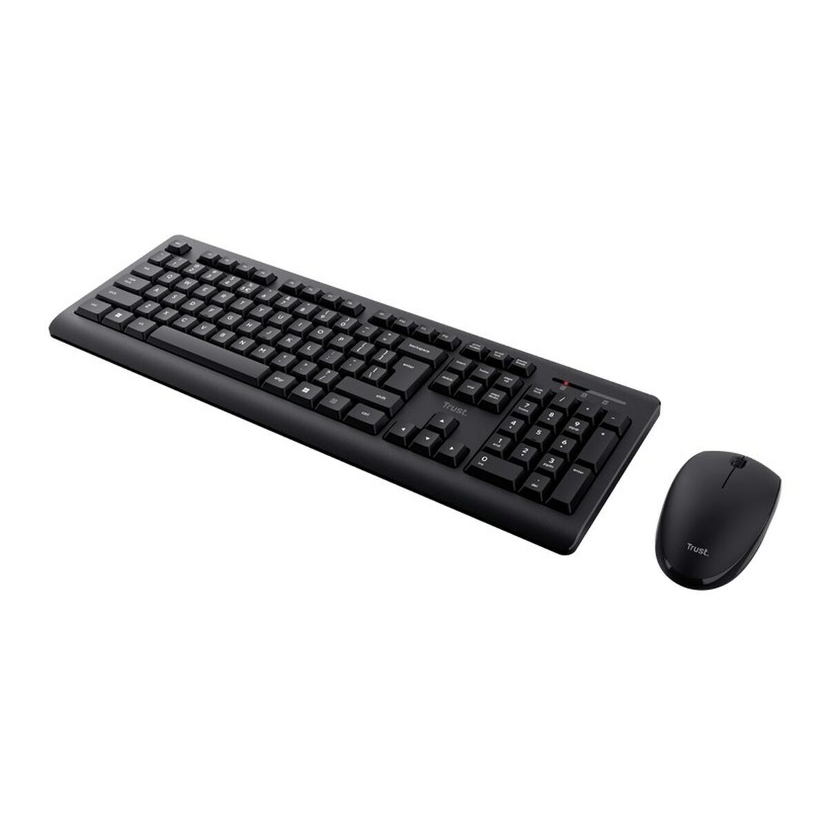 Tastiera e Mouse Wireless Trust Primo  Nero Monocromatica Inglese EEUU Qwerty