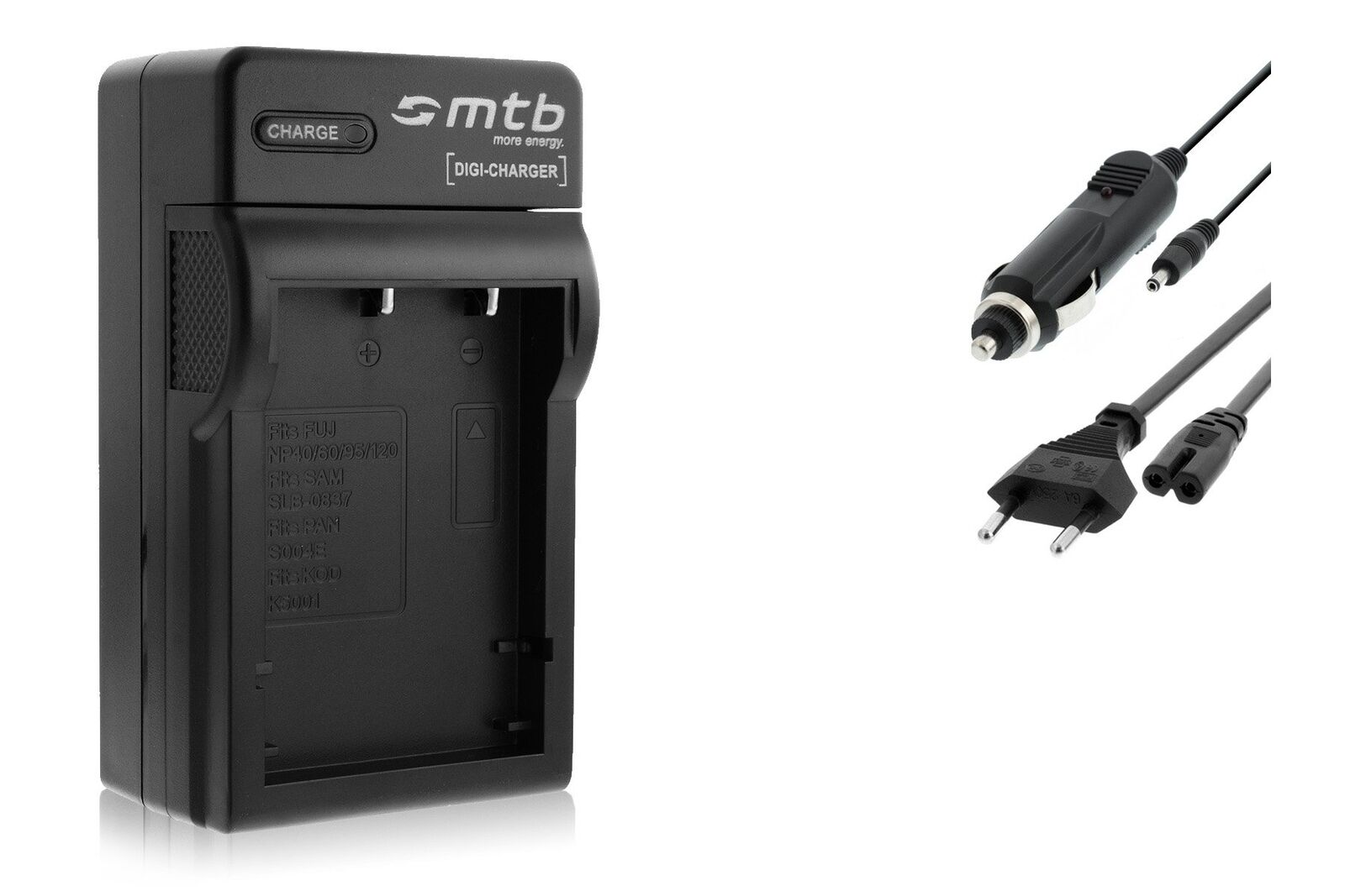 Caricabatteria (Auto/Corrente) per Samsung SLB-0737/0837, i5 i6 i70 L700 (l8X)