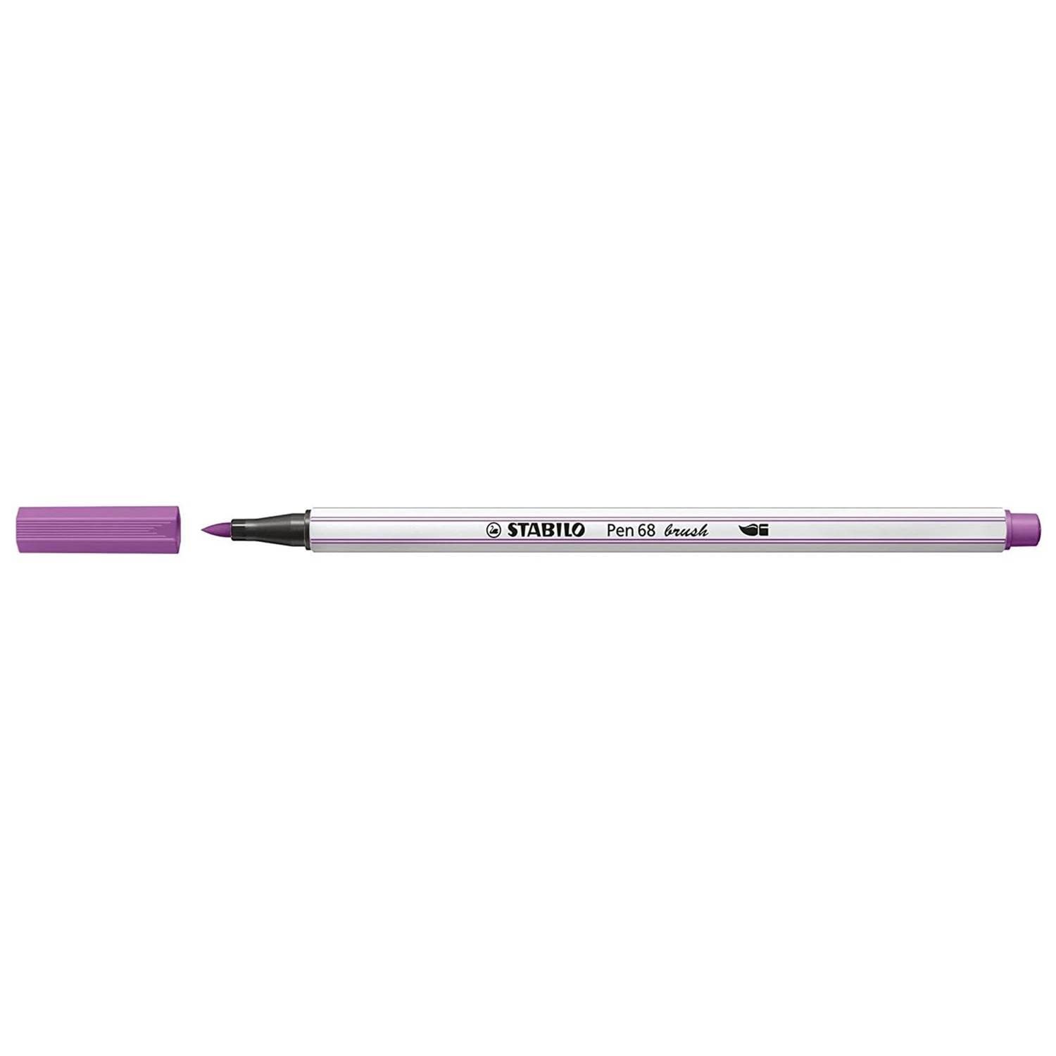 STABILO Pen 68 Brush Pens Pack of 3 Purple