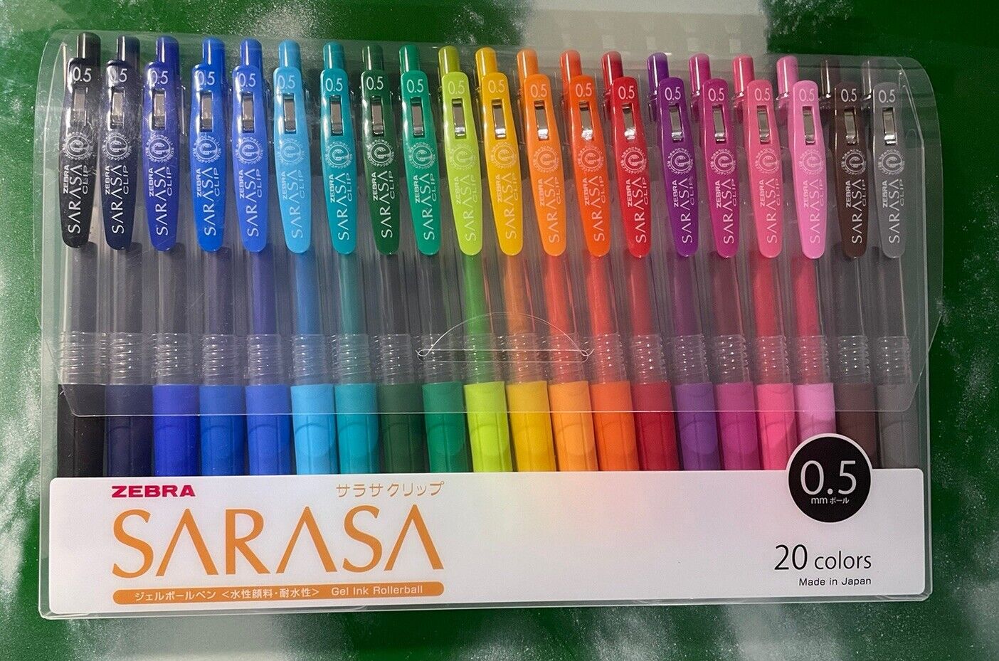Zebra Sarasa Clip 0,5mm Penna A Sfera Inchiostro Gel 20 Colori