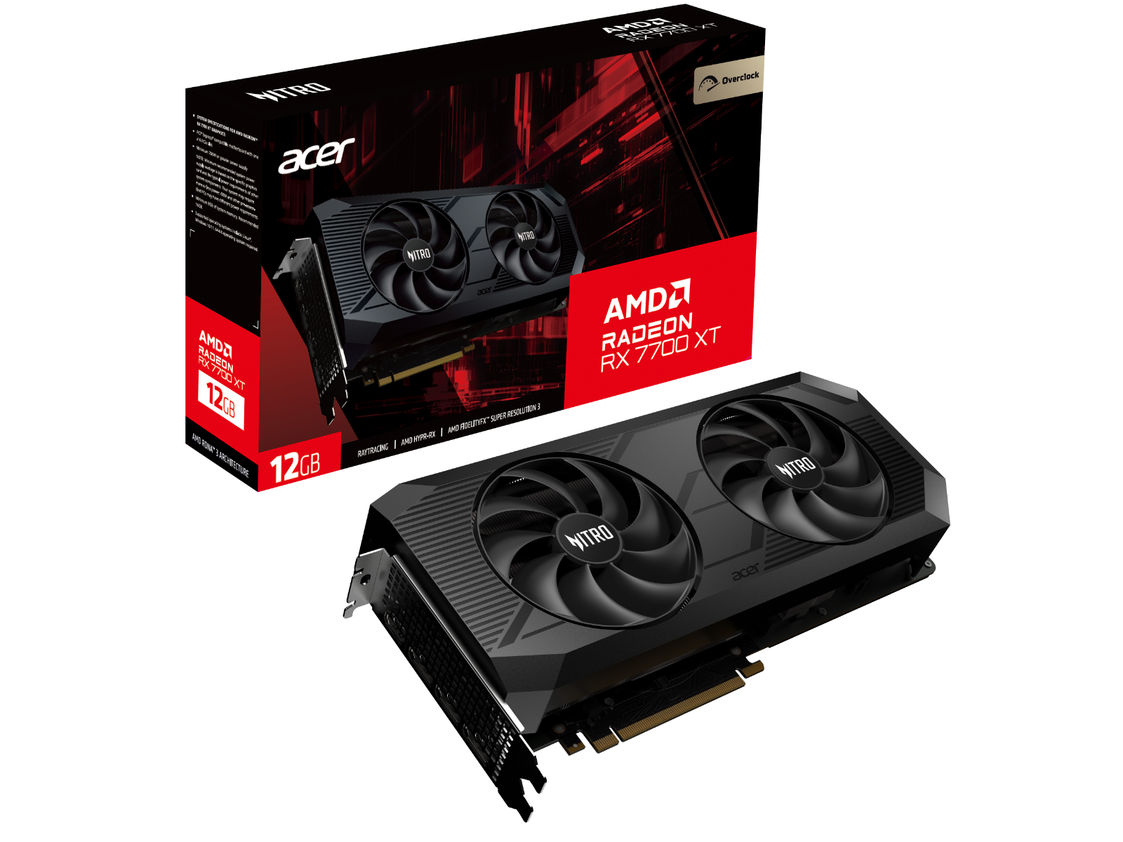 Scheda Grafica Acer Nitro AMD Radeon RX 7700 XT OC 12GB