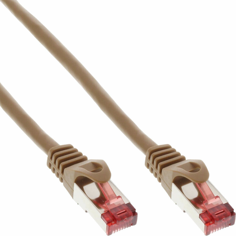 INL InLine® Cavo Rete Lan, S/FTP (PiMf), Cat.6, 250MHz, marrone, 10m, Patch Eth