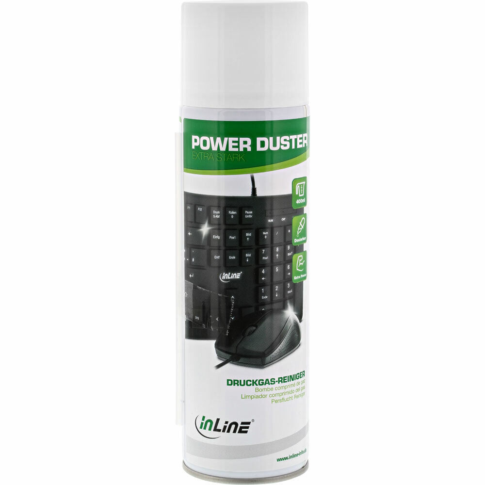 INL InLine® Aria compressa EXTRA FORTE Aerosol spray 400ml, propano butano per
