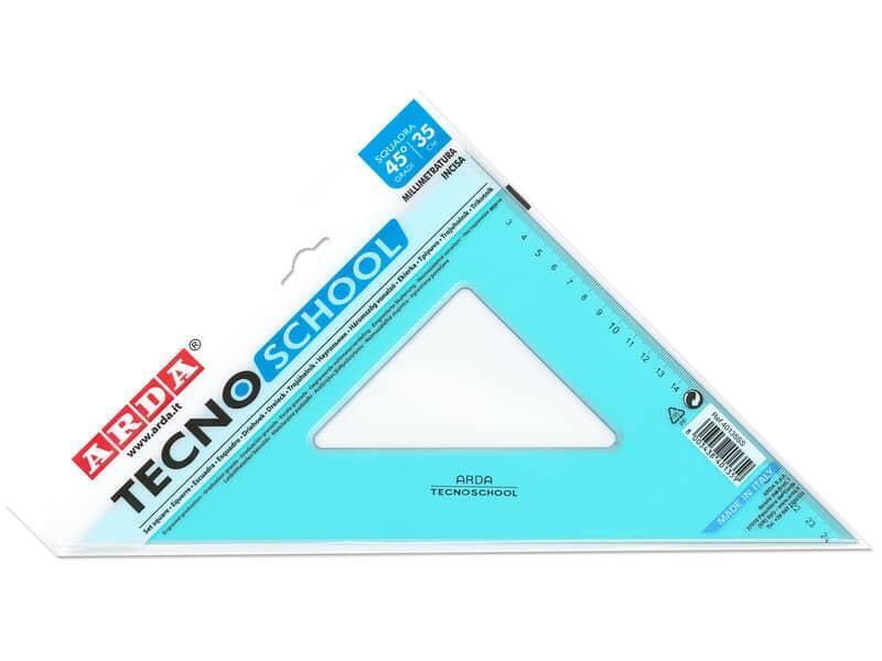 Squadra ARDA Linea Tecnoschool polistirolo termoresistente azzurro trasparente 4