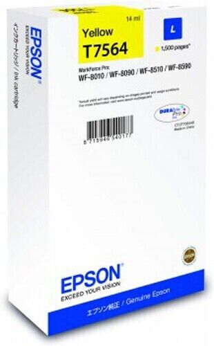 Cartuccia Originale Epson T7564 L giallo PER WF-8010 WF-8090 WF-8510 WF-8590