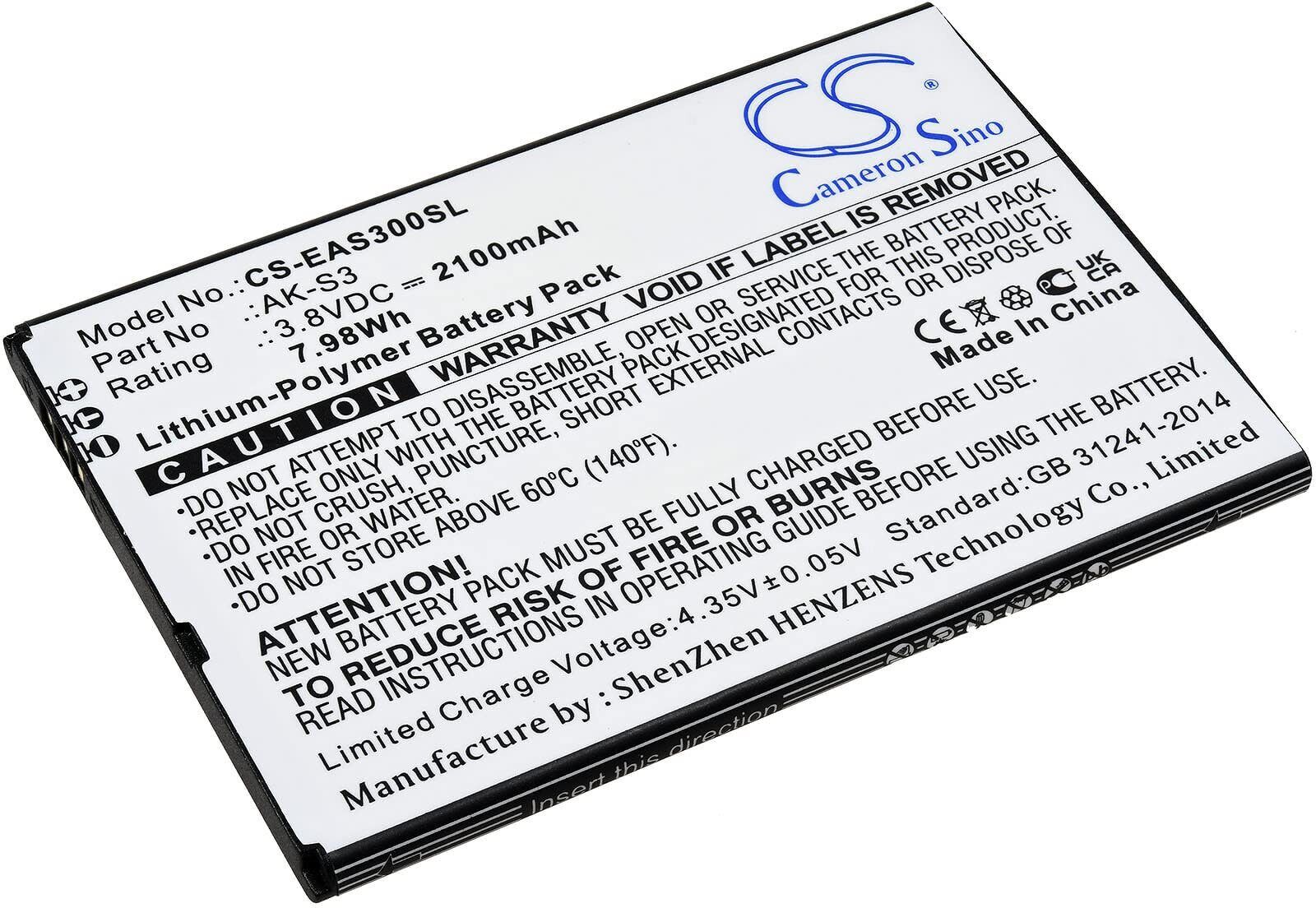 Batteria per cellulare, smartphone Emporia Smart 3, non per versione (g2F)