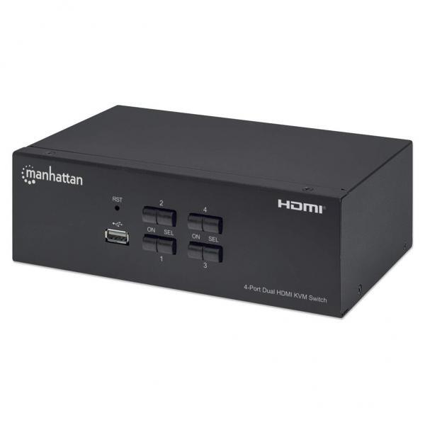Manhattan 153539 switch per keyboard-video-mouse (kvm) Nero