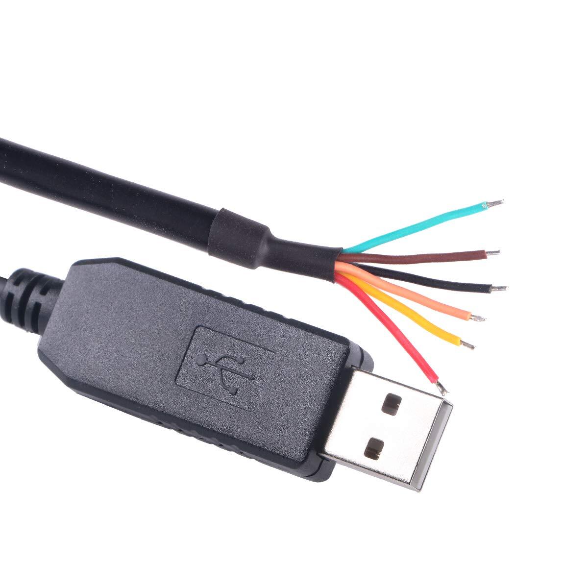 USB a TTL 3v3 6 Pin Header Debug Console Serial Cable End FTDI Chip (3.3V (g4E)