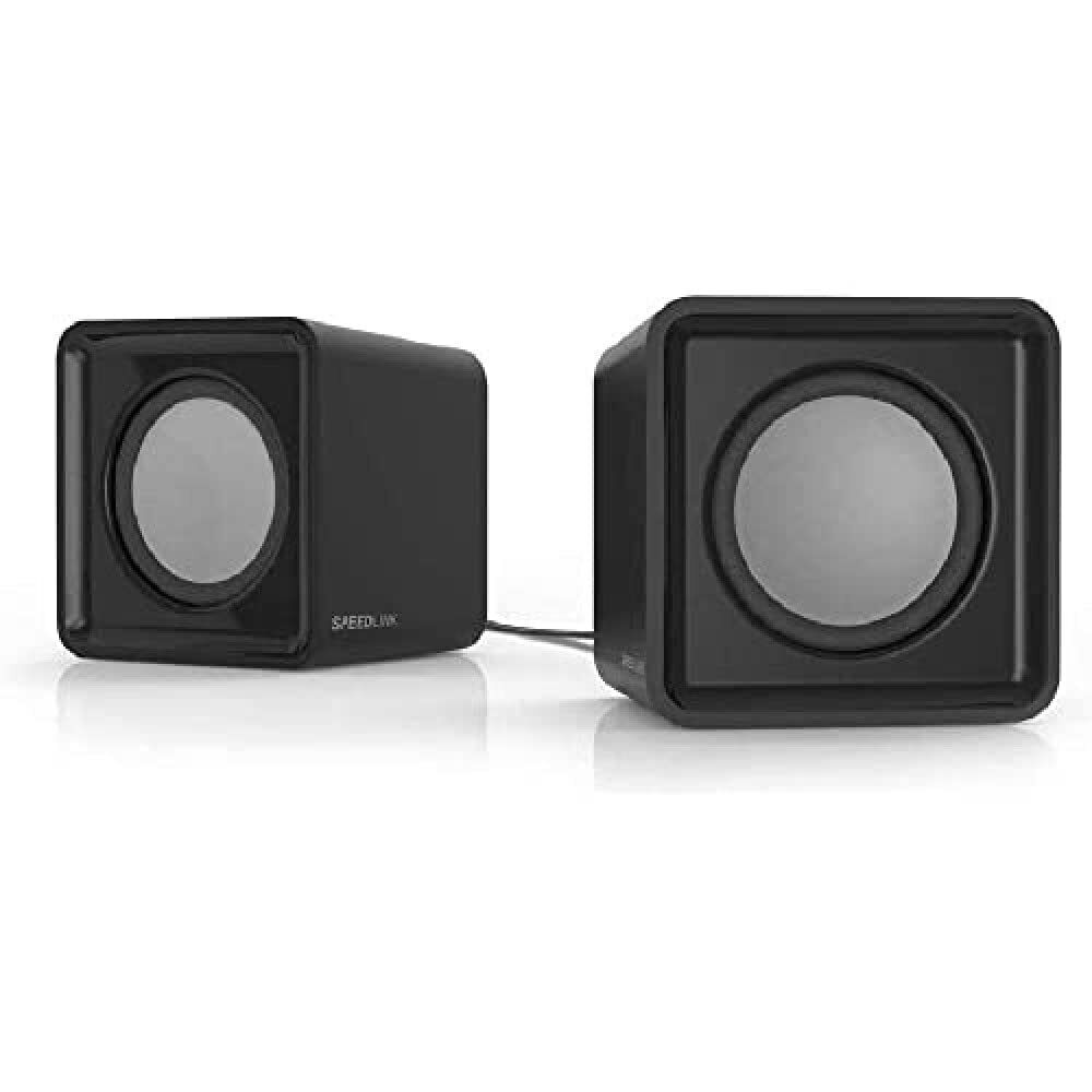 SPEEDLINK SL-810004-BK Twoxo Stereo Compact Cube designed USB Powered 5W Speaker
