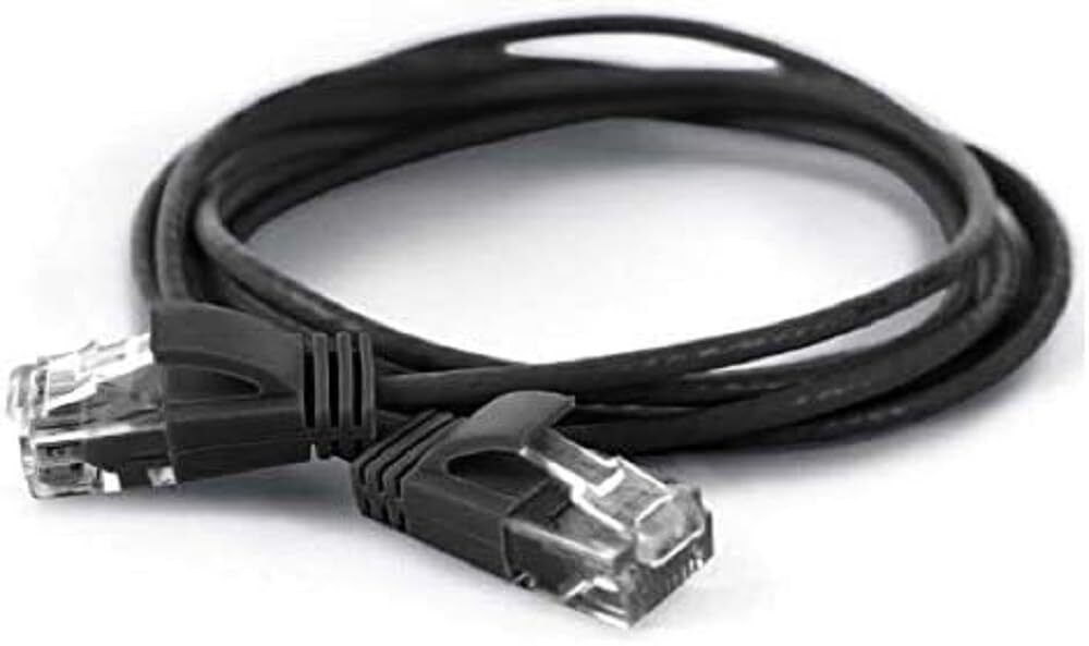 wantecWire Extra Thin Patch Cable CAT.6 UTP Length 3 m Black black Länge 3m