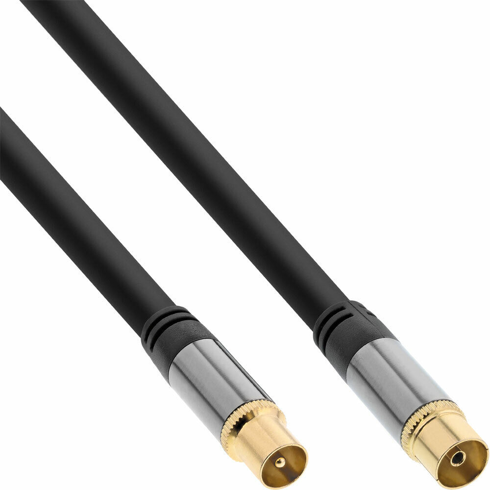INL InLine® cavo antenna, schermatura 4x, 110dB, nero, 3m