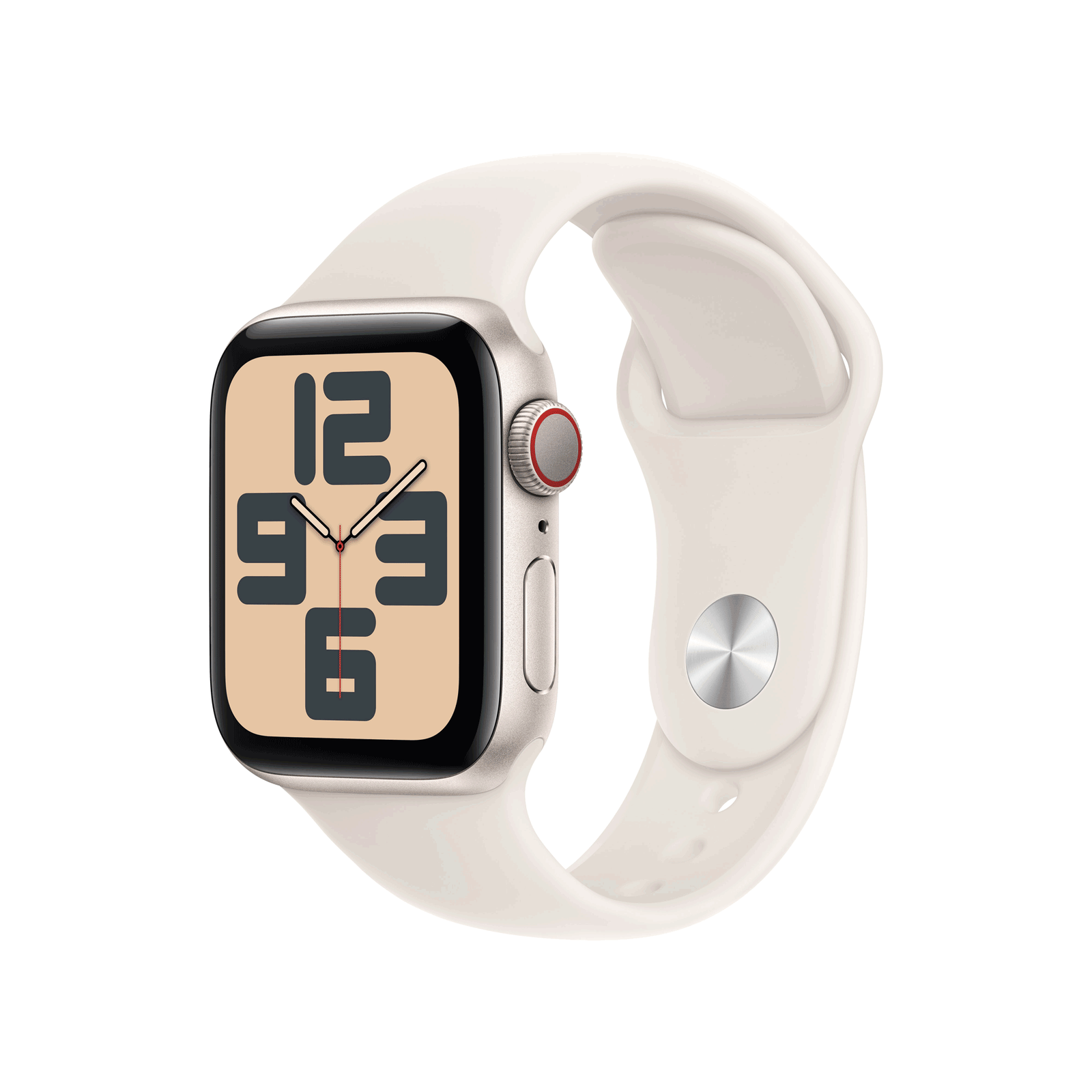 Apple Watch SE GPS + Cellular 40mm Starlight Aluminium Case mit Starlight Sport