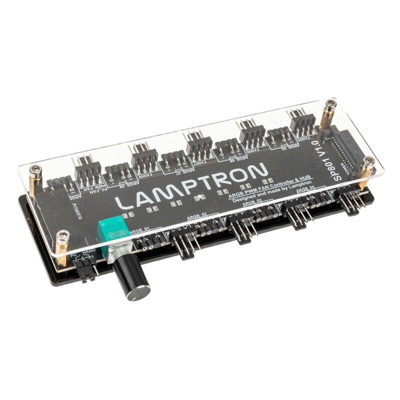 Lamptron SP801 8x ARGB und PWM Hub Lüfter- und RGB-Hub von LAMPTRON SP801