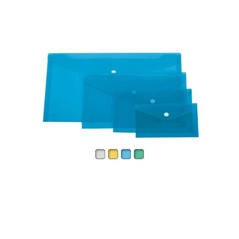 Busta con Bottone A5-Orizz. 24x18.5 cm Colori Assortiti LEBEZ (12 Pz)