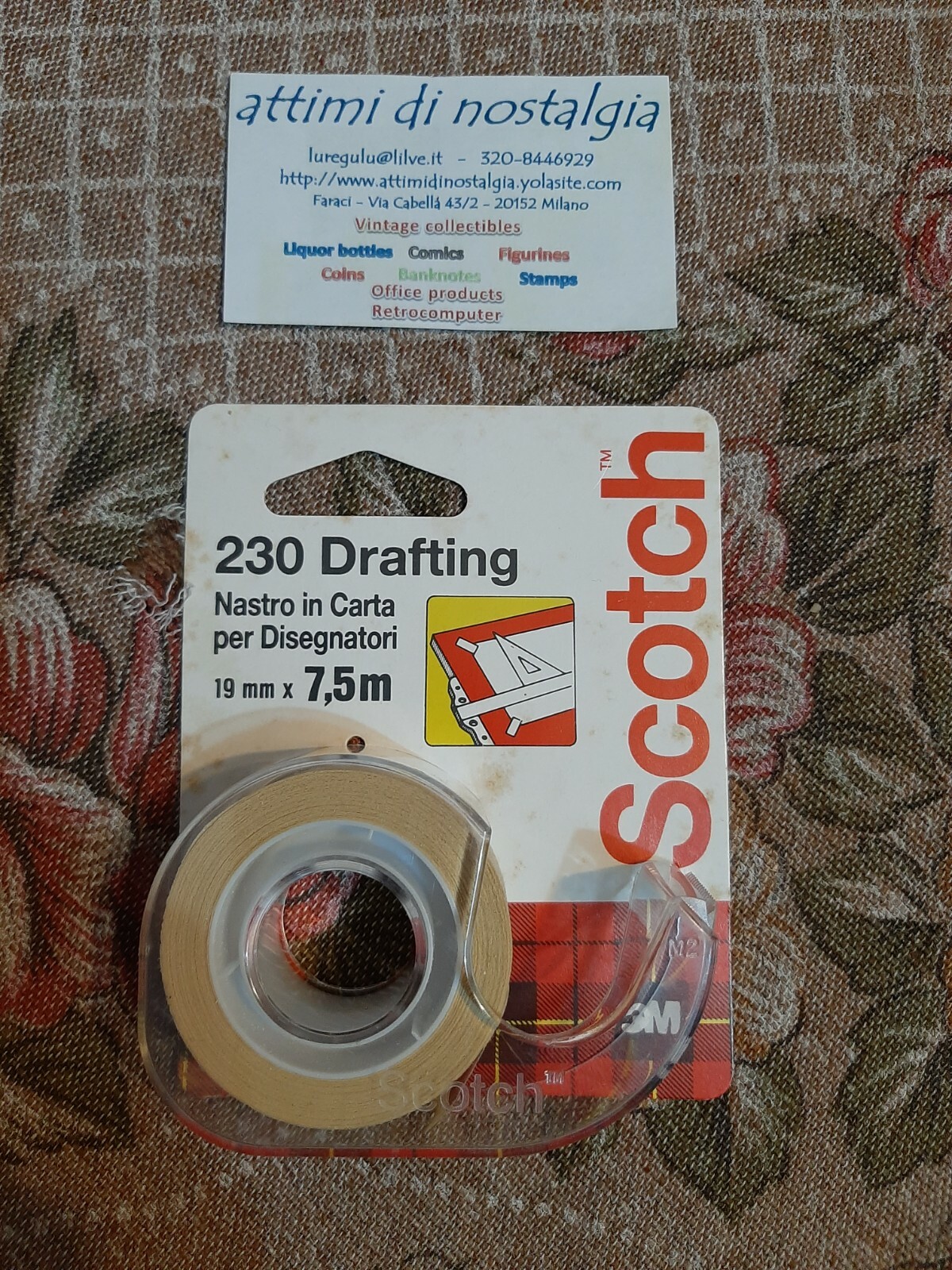 NASTRO CARTA DRAFTING SCOTCH 3M PER DISEGNATORI 19mmX7,5m CHIOCCIOLA DISPENSER