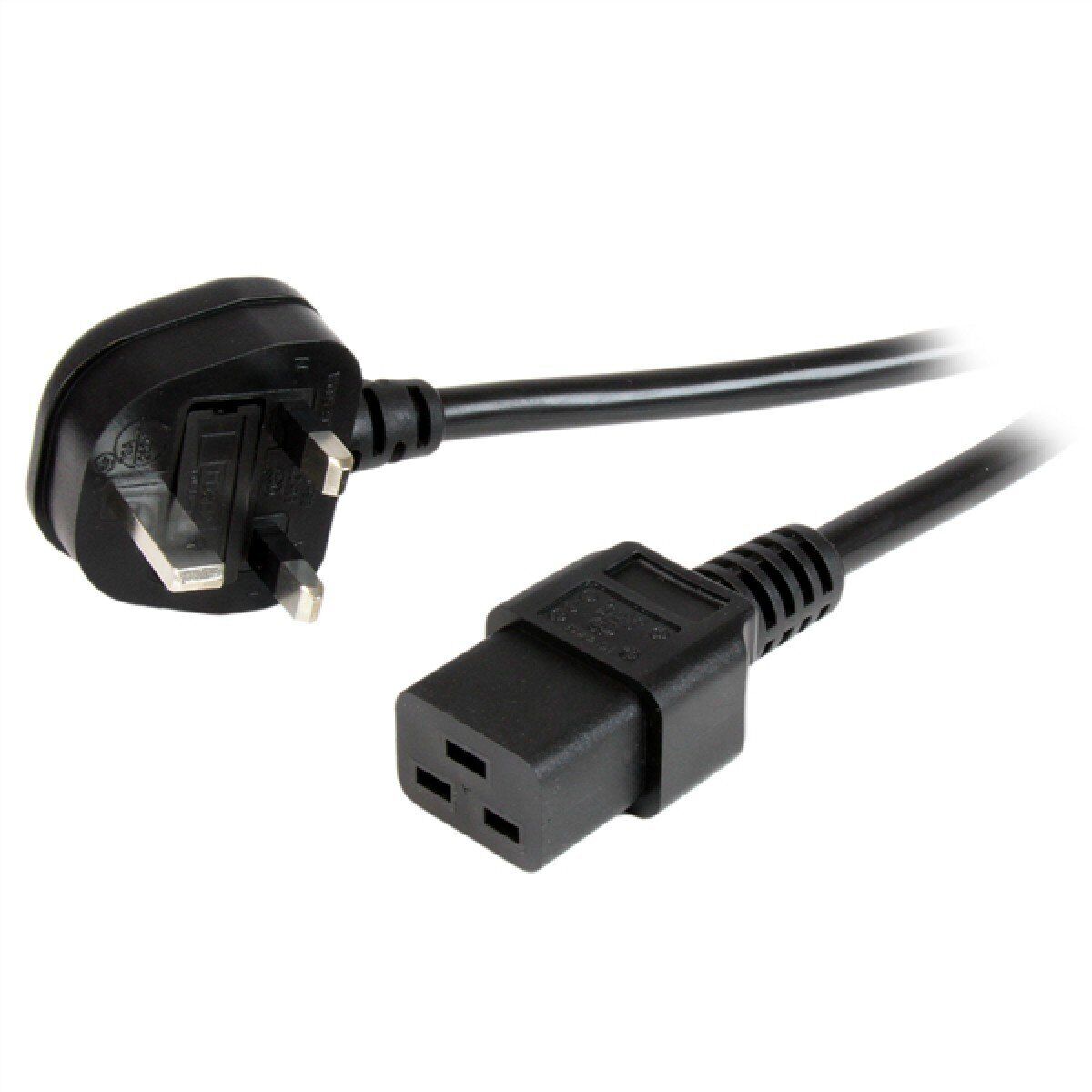 StarTech.com 6ft (2m) UK Computer Power Cable, 16AWG, BS 1363 to C19, 13A 250V,