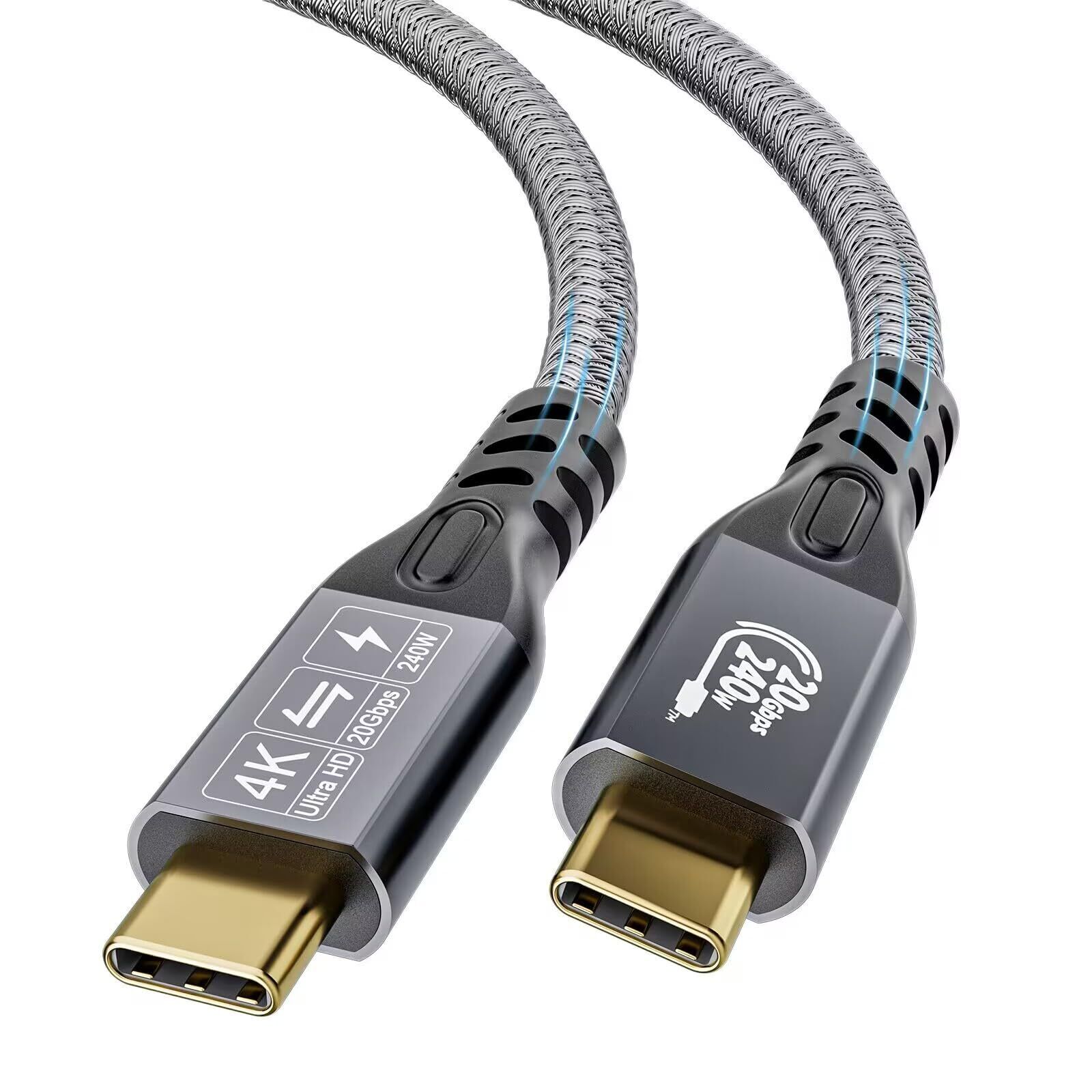 YIWENTEC Cavo USB C 3.2 maschio maschio Gen2 X 2 Type C Charging Cable, (y2F)