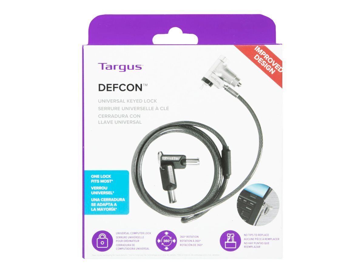 Targus DEFCON Ultimate Security cable lock universal keyed, with ASP95GL