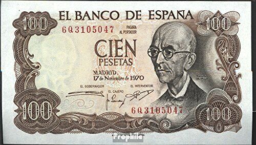 Spagna Pick-No: 152 a bankfrisch 1970 100 Pesetas (biglietti di banca (U6d)