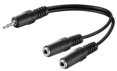 3.5mm Minijack Y Cable, 0.2m