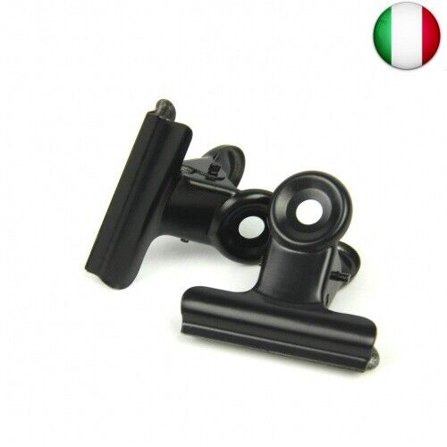 Clips nero piccolo Bulldog Coideal, 30 pezzi 1 pollice Mini cerniera in metallo