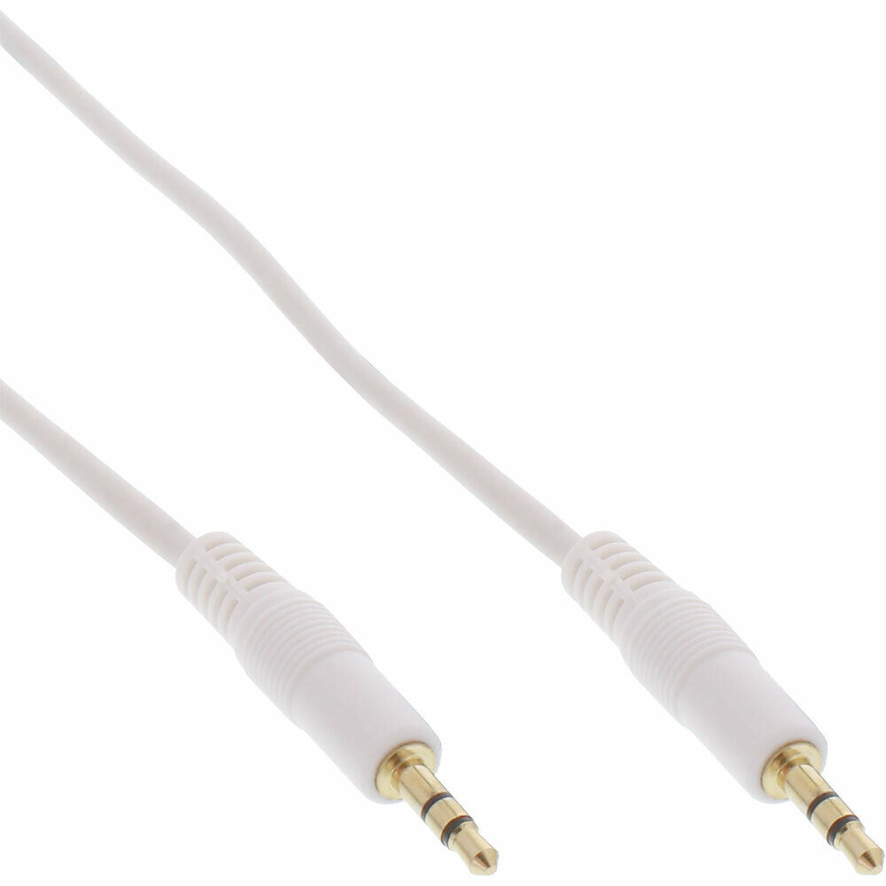 INL InLine® Cavo Audio Jack 3,5mm maschio / maschio, 10m, dorato, bianco, Stere
