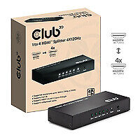 Club 3D 1 TO 4 HDMI# SPLITTER 4K120HZ Digital/Display/Video CSV-1385