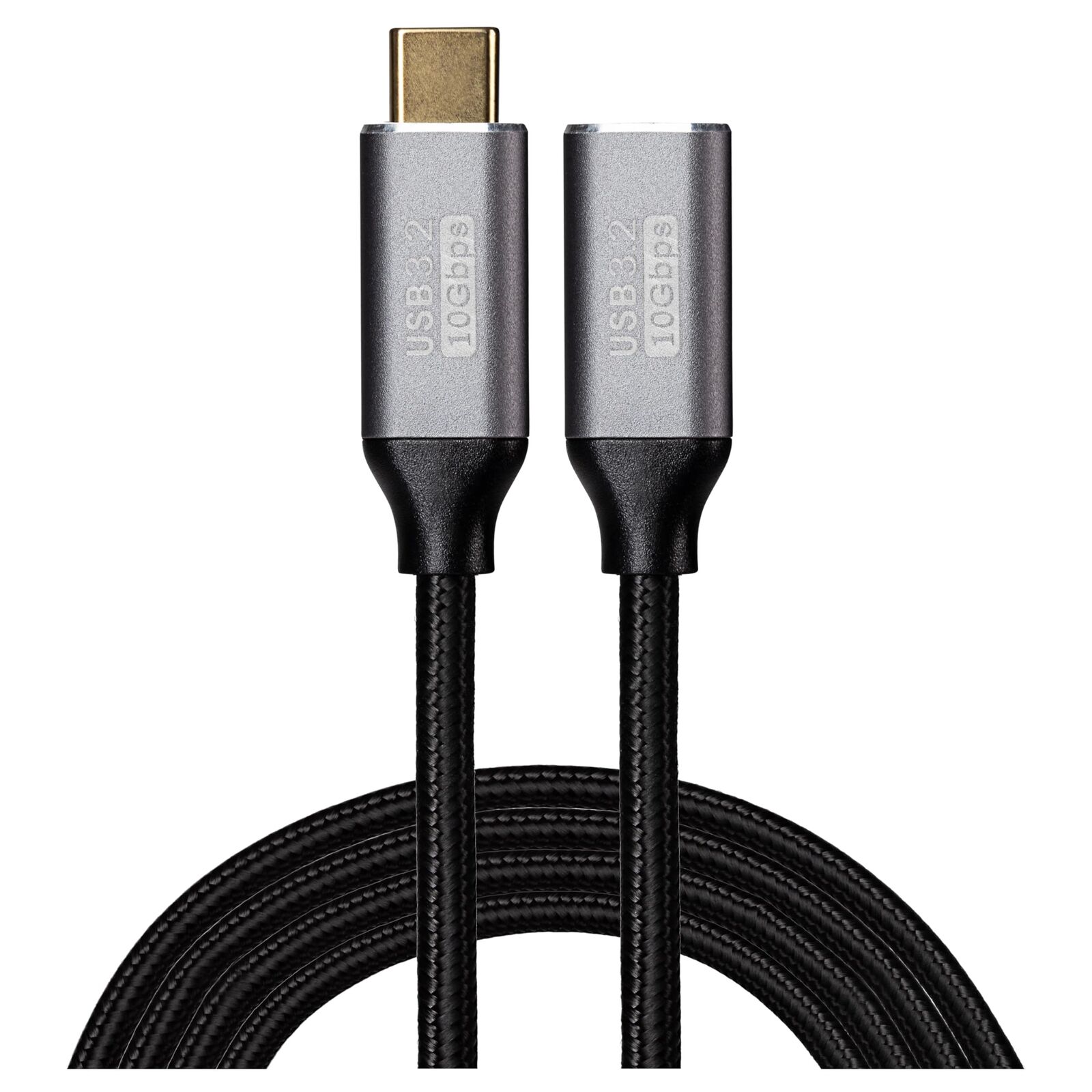 Maplin Cavo di prolunga intrecciato da USB C maschio a USB C femmina, 10 (q5J)