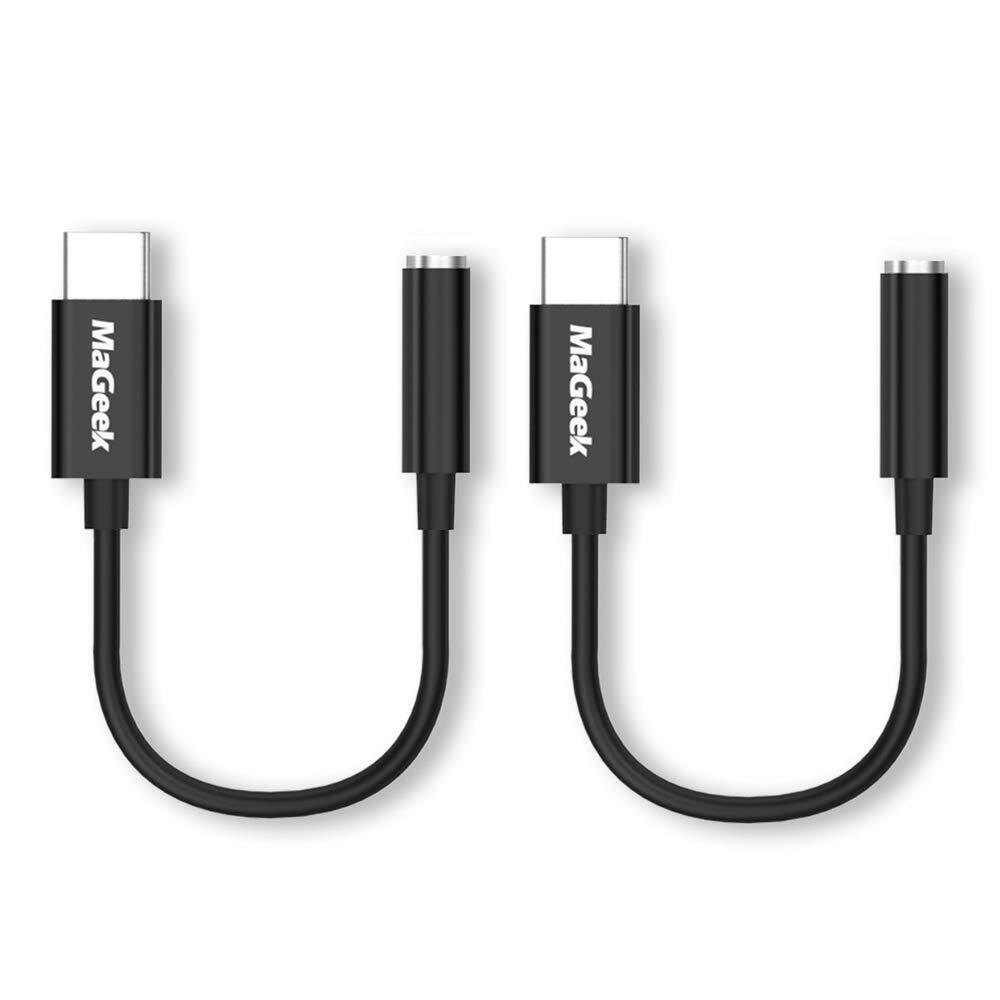 MaGeek (2-Pezzi Adattatore USB-C a 3.5 mm AUX,Type C Connettore Tipo C (R6U)