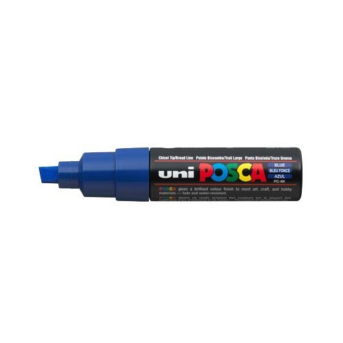 Marcatore a Tempera Uni Posca PC8K Uni-Ball - Punta Scalpello - 8 mm - M-PC8K-B
