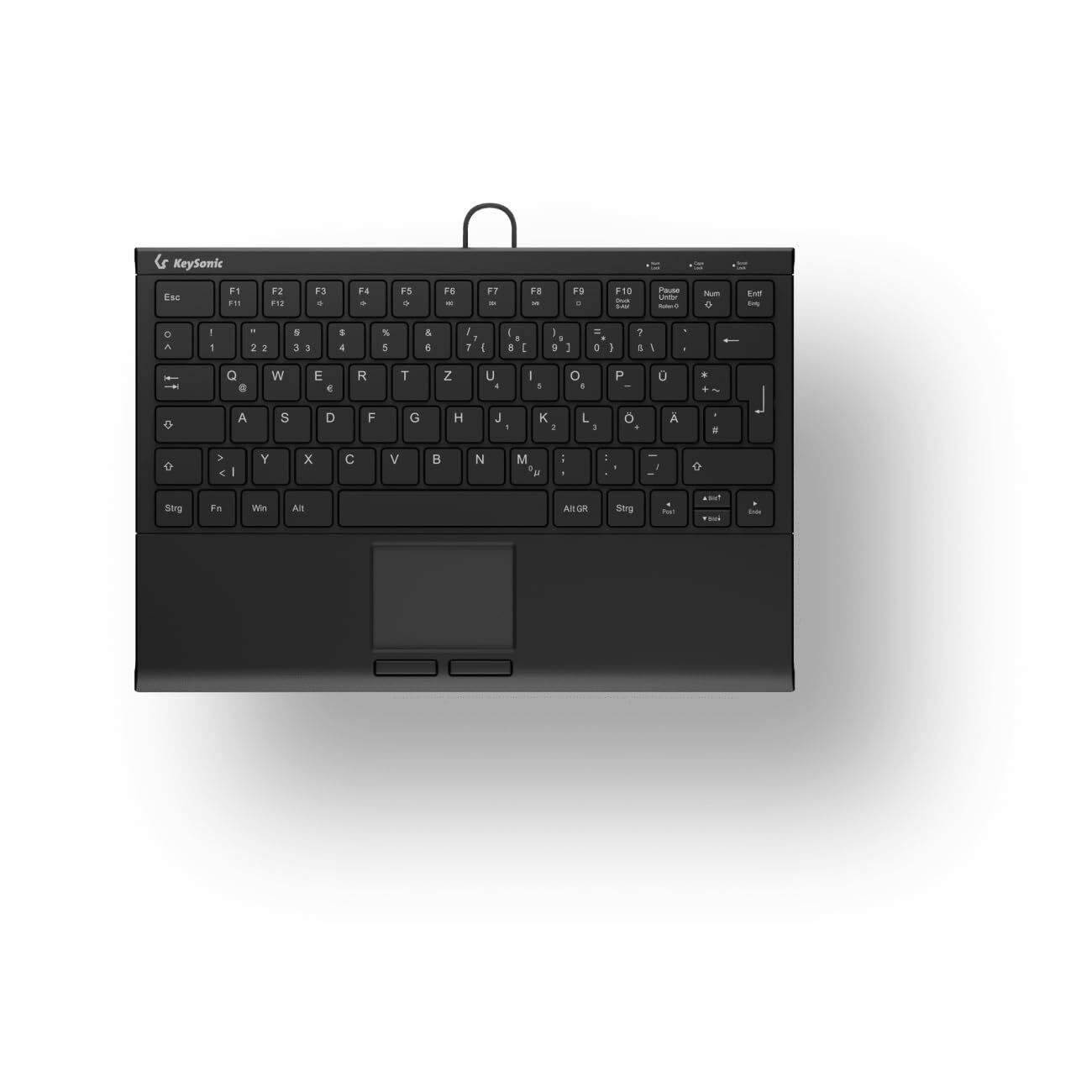 KeySonic KSK-5211ELU Mini Keyboard DE Layout Backlight Touchpad   60957