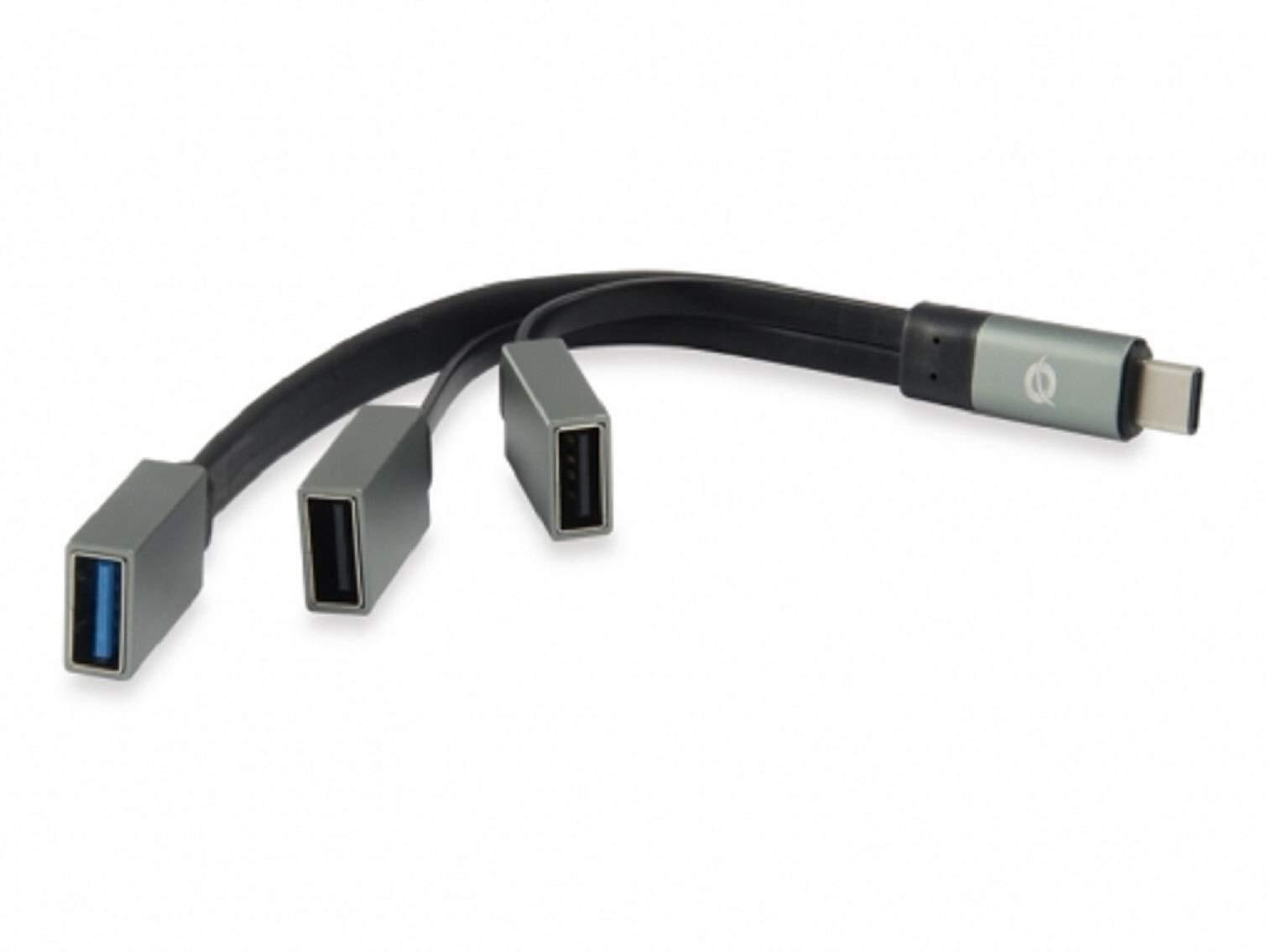 Conceptronic HUBBIES01G USB 3.1 Type-C (zu 1-Port USB 3.0 + 2-Port-USB-2.0-Kabel
