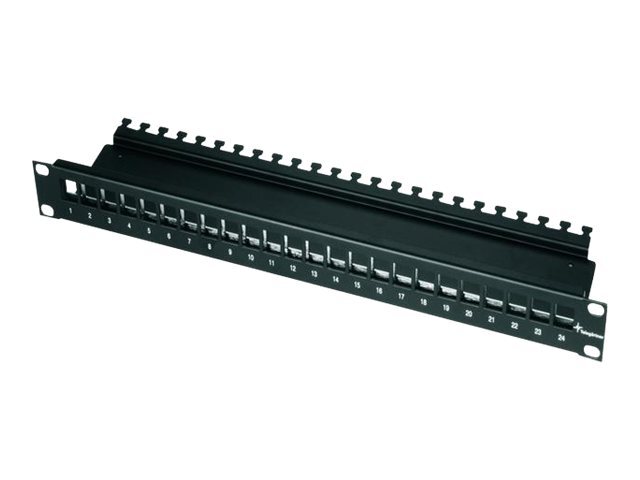 Telegärtner Patch panel plate front black, RAL 9005 1U 19" H02025A0220