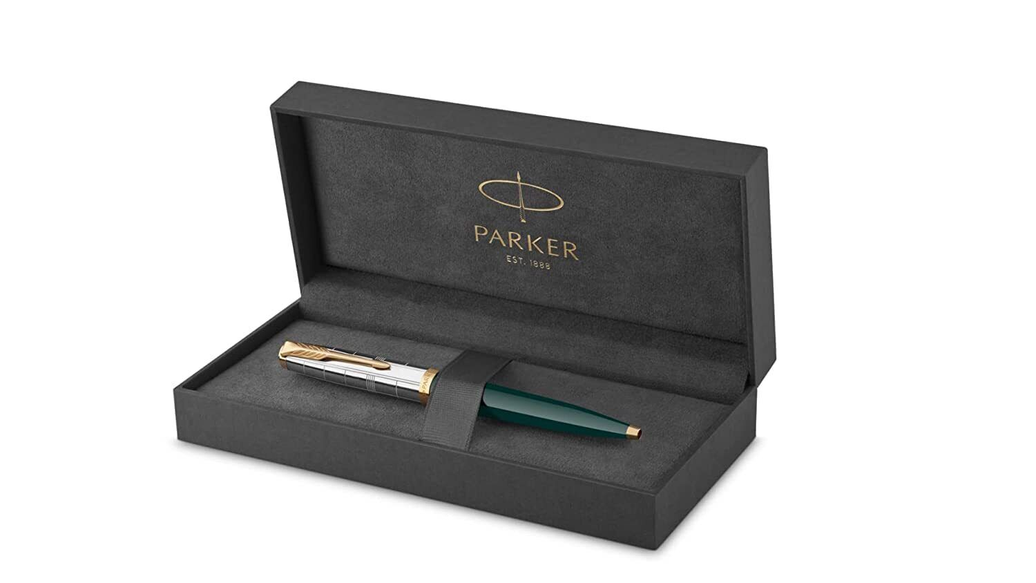 PARKER Ballpoint Pen 51 Premium Forest Green G.C. M Ink Colour Black