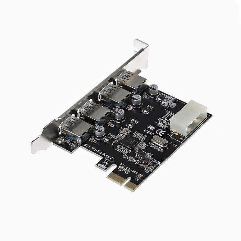 Pci-e Pcie To 4 Ports Usb 3.0 Hub Pci-express Card Espansione Porte Adapter_