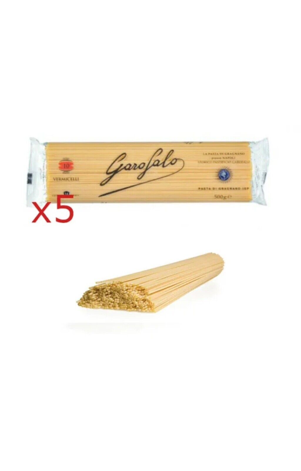 PASTA GAROFALO VERMICELLI DI GRANO DURO PASTA DI GRAGNANO IGP 5 da 500gr