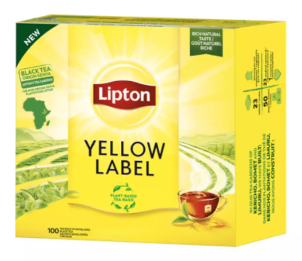 TE' LIPTON 100 Bustine di thè Tea Classics scatola da 100 bustine Yellow Label