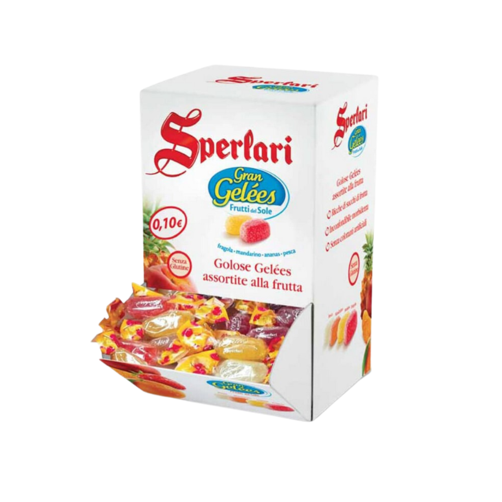 Caramelle Sperlari Gran Gelees Espositore Marsupio da 100 pz Gusto Frutta