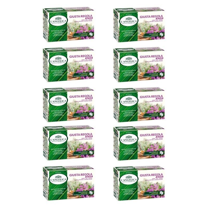 180 filtri L'ANGELICA Le Tisane GIUSTA REGOLA ACTIVE Liquirizia Malva Rabarbaro