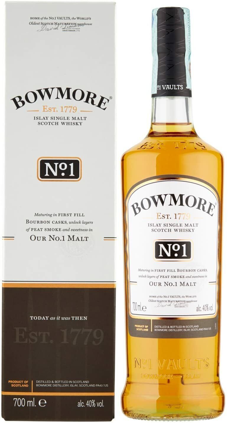 Bowmore, Bowmore nr. 1 Single Malt Whiskey - bottiglia in vetro da 700 ml