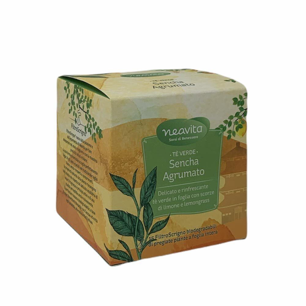 Neavita Sencha Agrumato Tè Verde, 15 Filtroscrigno