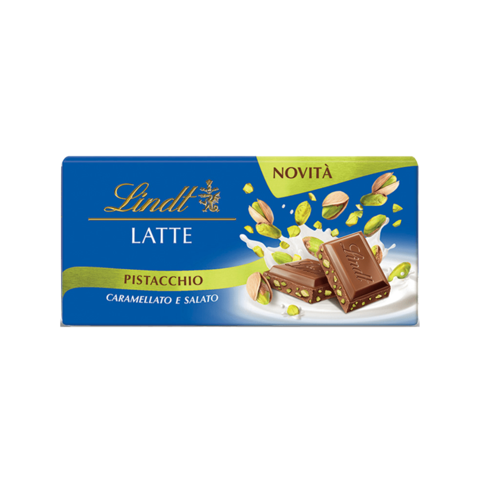 Tavoletta Cioccolato al Latte Lindt Gamme Bleue Latte e Pistacchio 100 g