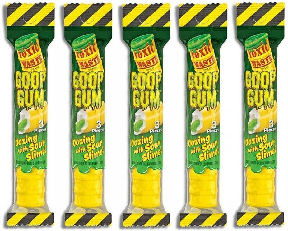 5x Toxic Waste Goop A Gomma 3 Pezzi che Rivela Con Acerbe Melma 43.5g Bolle