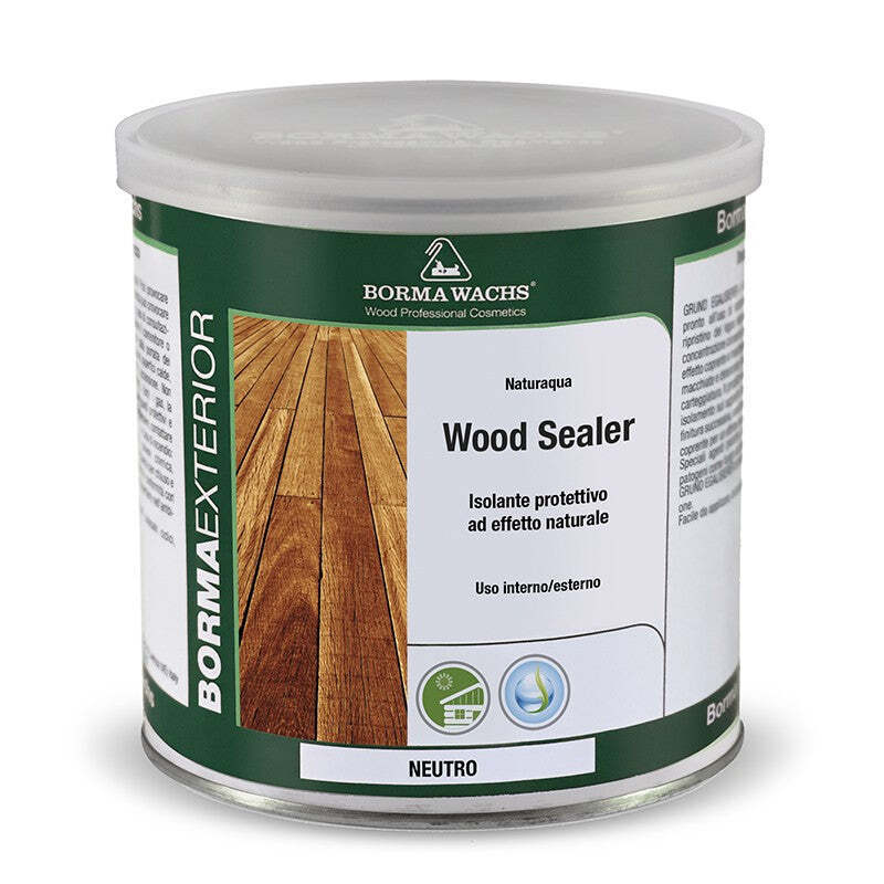 Vernice Acrilica Trasparente Naturaqua Wood Sealer Isolante - INCOLORE - 750 ml.
