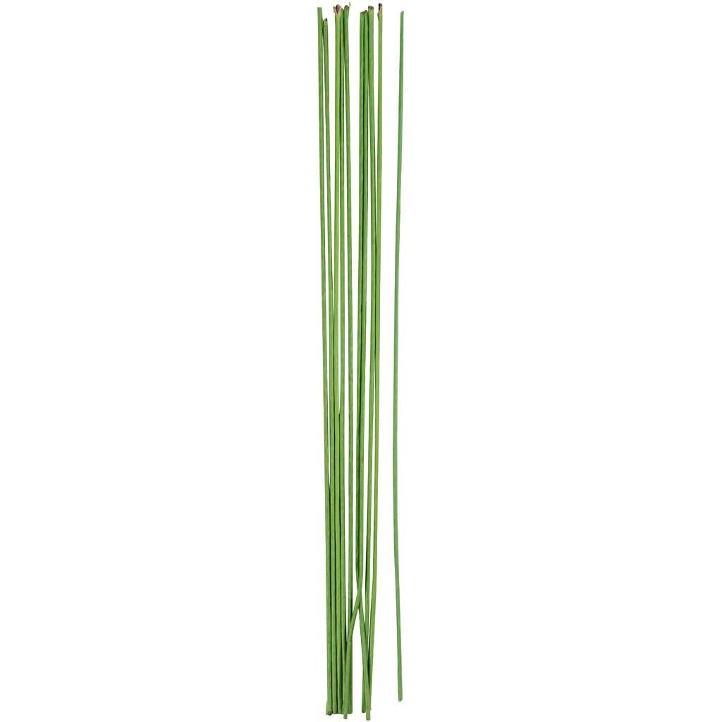 Flower Stems - 20pcs Green - 30cm