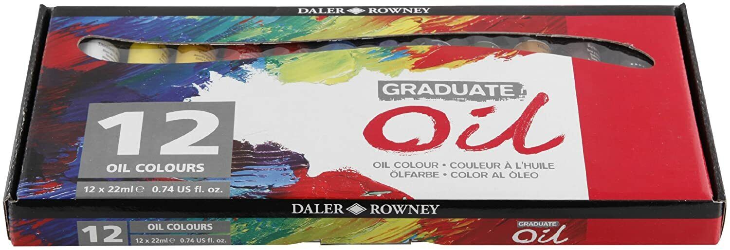 DALER ROWNEY CONFEZIONE DA 12 COLORI A OLIO 22 ml