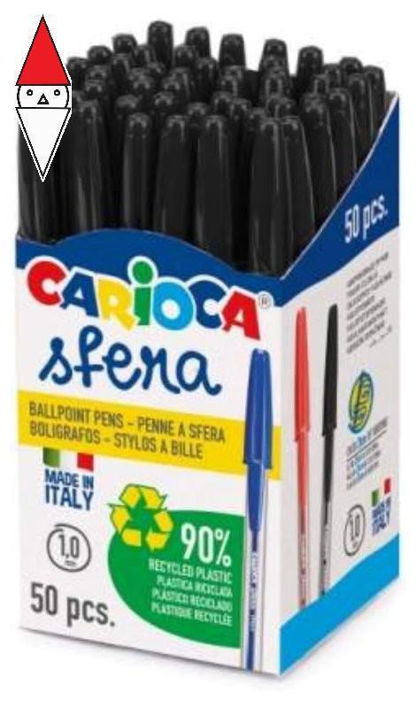 ARTICOLO SCRITTURA UNIVERSAL (CARIOCA) BOX 50 PENNE A SFERA CARIOCA SFERA NERO