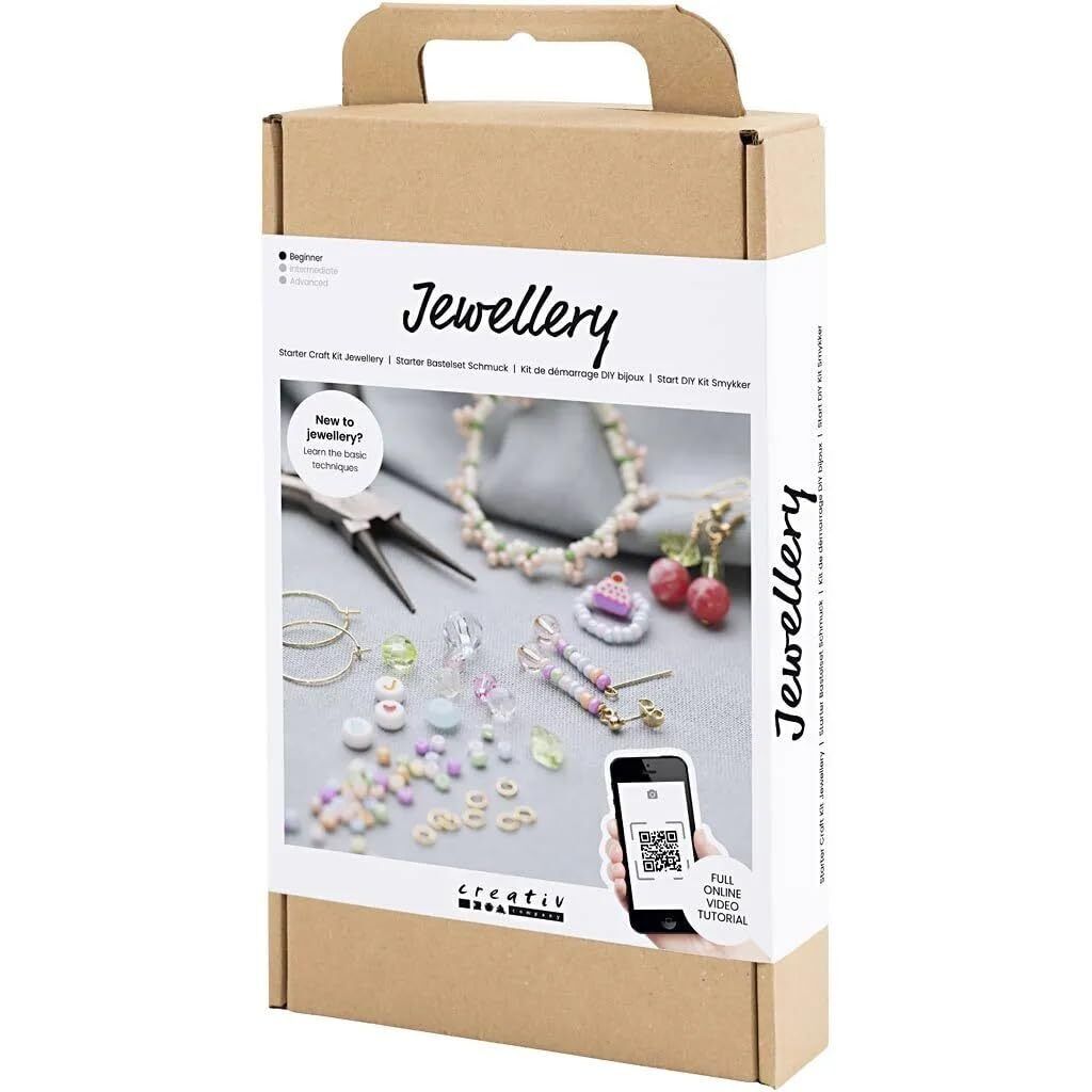 Large jewellery craft set for bracelets, necklaces and earrings, with video tuto