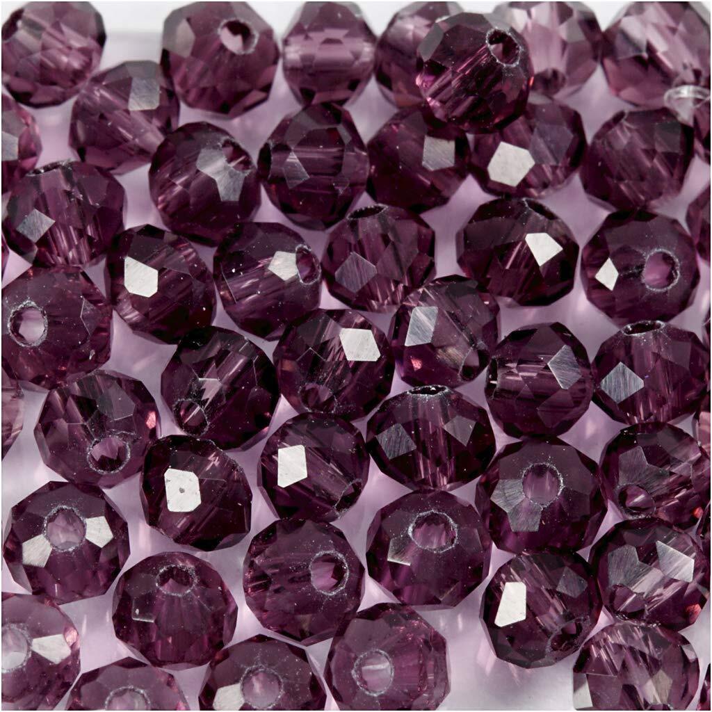 Creativ Glass Acrylic Beads, Purple, One Size